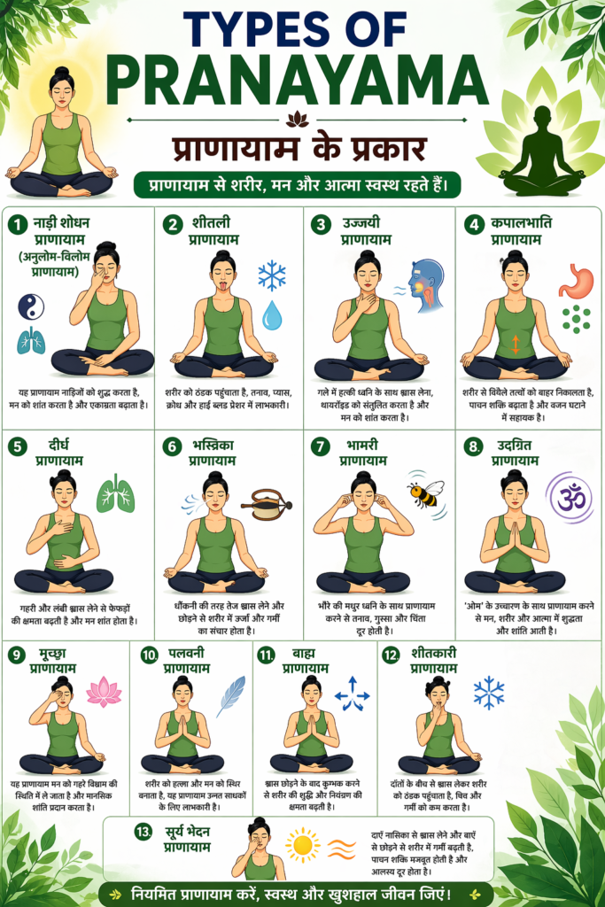 TYPES OF PRANAYAMA